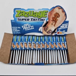 ZazuagE Super Tattoo – Lizaki Gumy Tutti Frutti (50 szt.) + TATUAŻE!