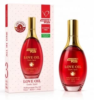 OLEJEK DO CIALA,TWARZY,WŁOSÓW SOFTTO PLUS PIELĘGNACJA NAWILŻAJĄC LOVE 120ML